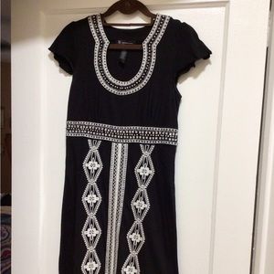 INC Embleshed Black/White Dress
